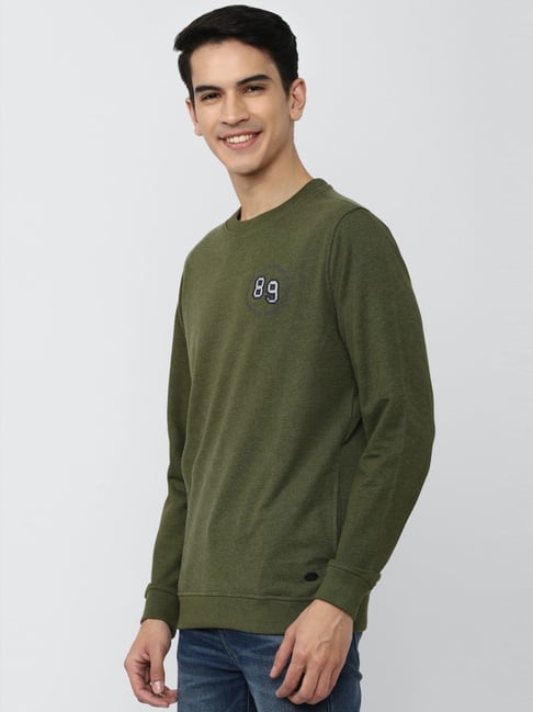 Buy Peter England Peter England Jeans Green Slim Fit SweatShirt at Redfynd
