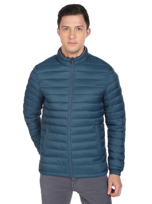 Arrow Sport Teal Regular Fit Quilted Jacket-picture-25