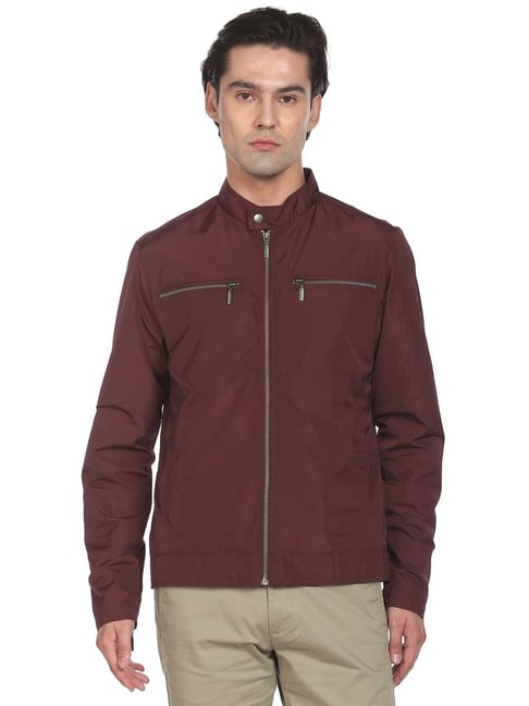 Arrow Sport Maroon Regular Fit Jacket