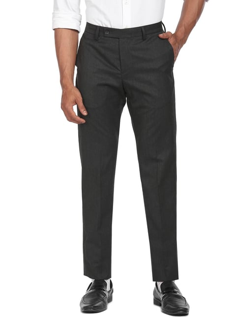 Buy Men's Arrow Men Grey Plain Pocket Detailed Trousers with Button Closure  Online | Centrepoint UAE