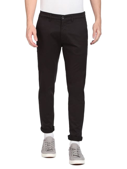 U S Polo Assn U.S. Polo Assn. Black Cotton Regular Fit Chinos