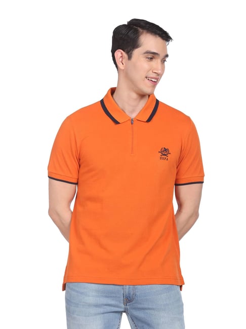 U S Polo Assn U.S. Polo Assn. Dark Orange Regular Fit Polo T-Shirt