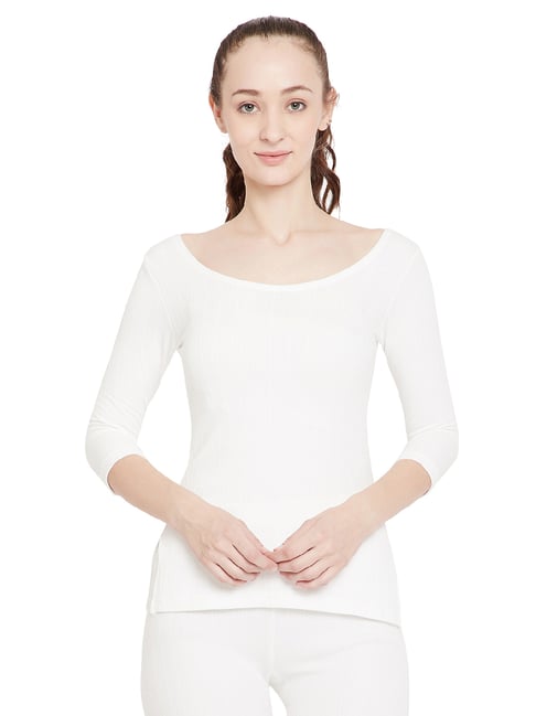 Buy Neva Off White Striped Thermal Top for Women's Online @ Tata CLiQ