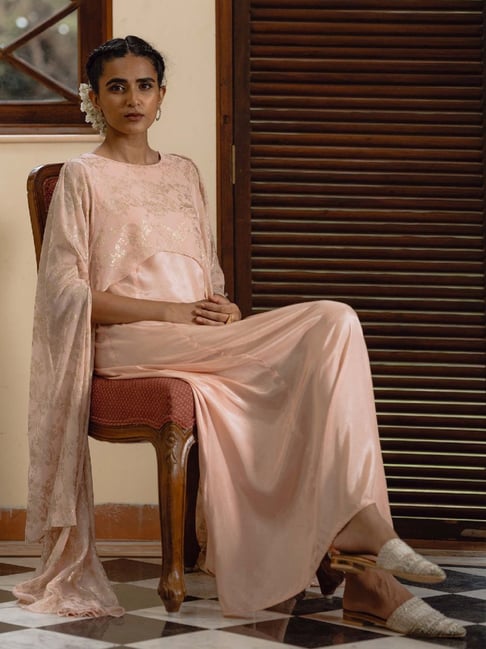 W Pink Floral Print A-Line Dress-picture-21