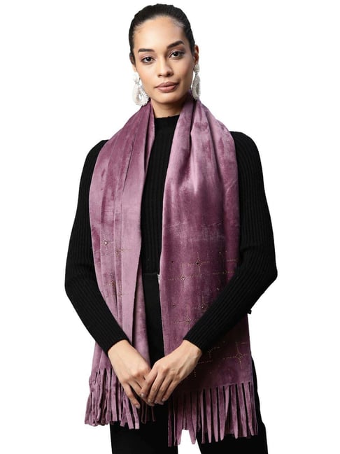 Buy Global Republic Mauve Embellished Stole for Women Online  