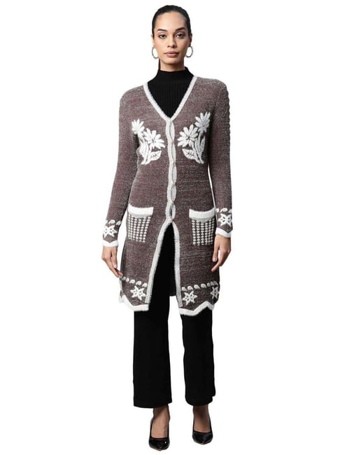 Global Republic Brown Printed Cardigan-picture-23