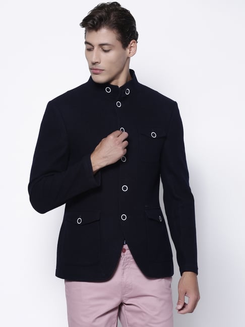 Buy Blackberrys Navy Blue Slim Fit Jacket for Mens Online Tata CLiQ