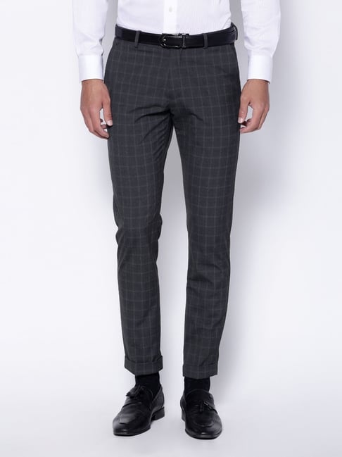 Formal Wear Mens Check Cotton Trousers