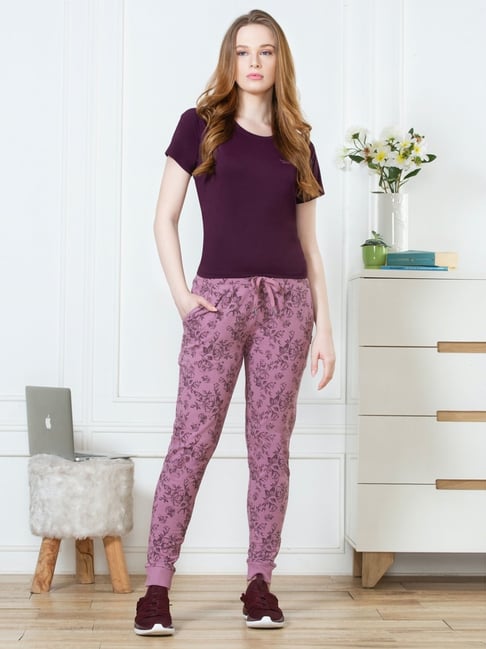 Van Heusen Pink Cotton Printed Joggers-picture-39