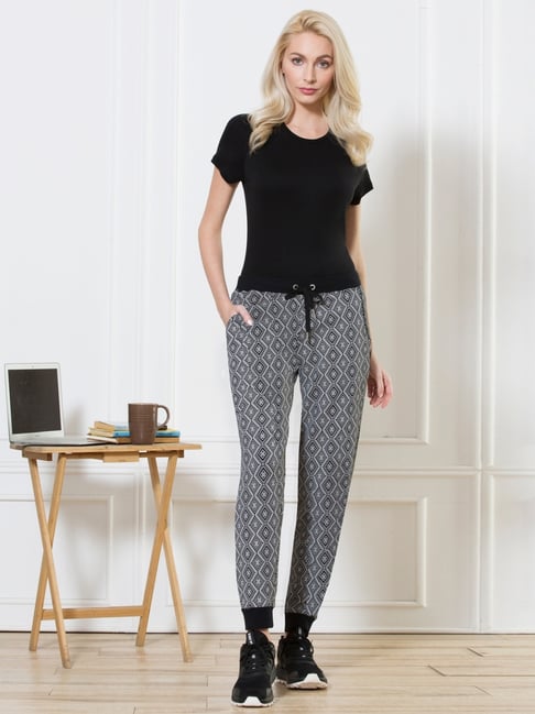 Van Heusen Grey Cotton Printed Joggers-picture-46