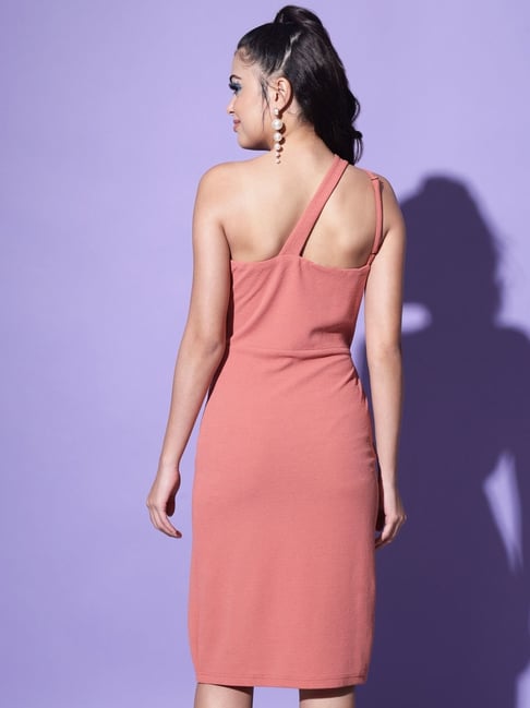 Pink Bodycon Turtleneck Dress | Chisa - XG - Fashion Chingu