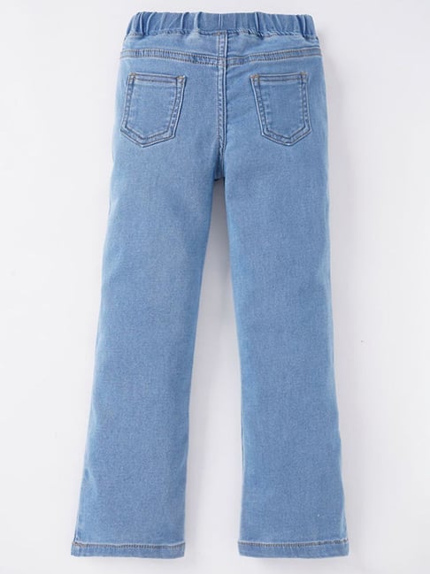 Ed-a-Mamma Girls Blue Cotton Regular Fit Jeans