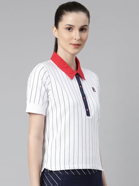 Fila pinstripe best sale shirt