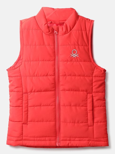 Buy United Colors of Benetton Kids Red Quilted Jacket for Girls