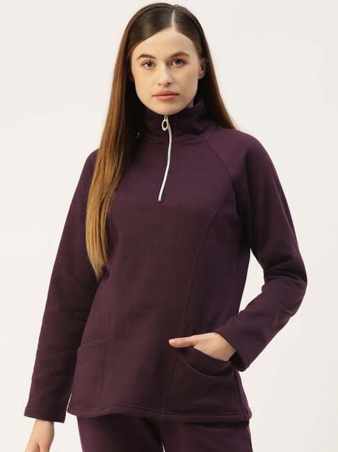 Buy BRINNS Burgundy Pullover for Women's Online Tata CLiQ