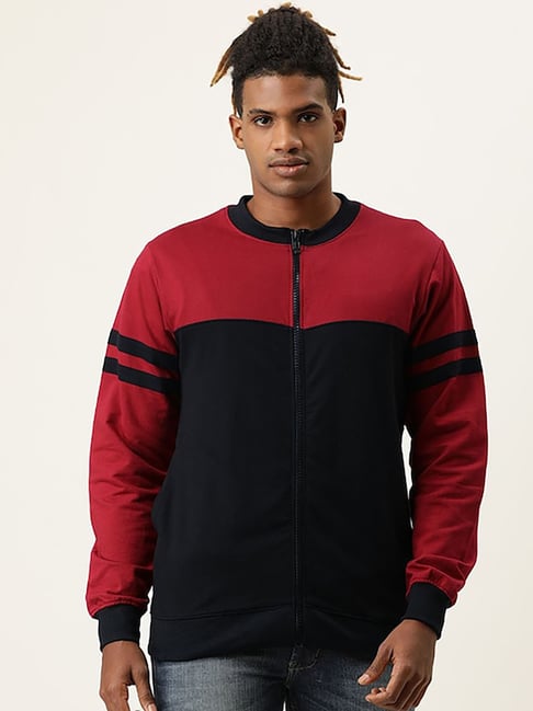 Farah Westchester colour block jacket in brown | atlaspt.org