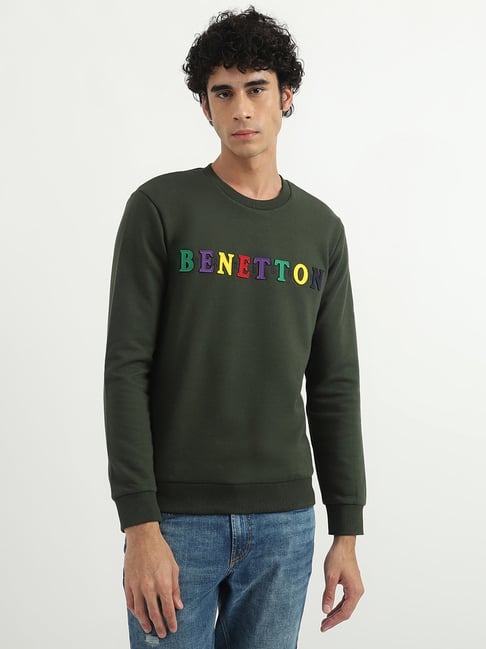 United Colors of Benetton Green Round Neck Sweatshirt