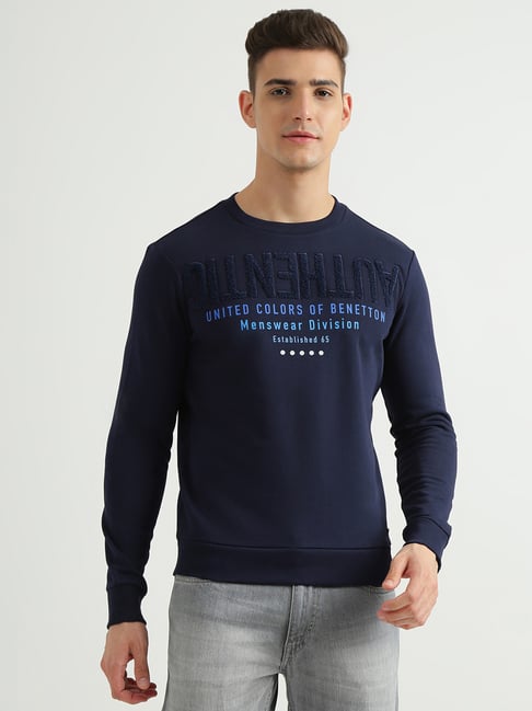 United Colors of Benetton Navy Round Neck Sweatshirt