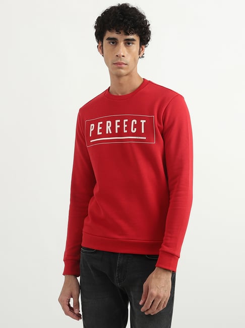 United Colors of Benetton Red Round Neck Sweatshirt