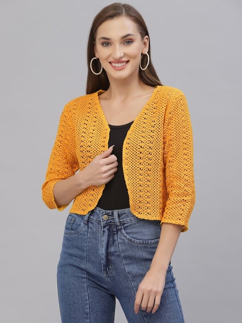 Yellow on sale lace shrug