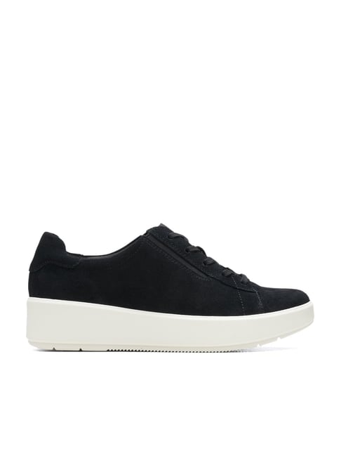 Clarks Women's Layton Lace Black Sneakers