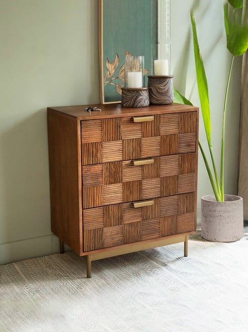 LifeEstyle SheeSham Wood Chest of 6 Drawers (Standard Size, Brown