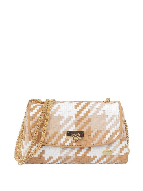 Buy Cheemo Golden Textured Medium Sling Handbag Online At Best Price @ Tata  CLiQ