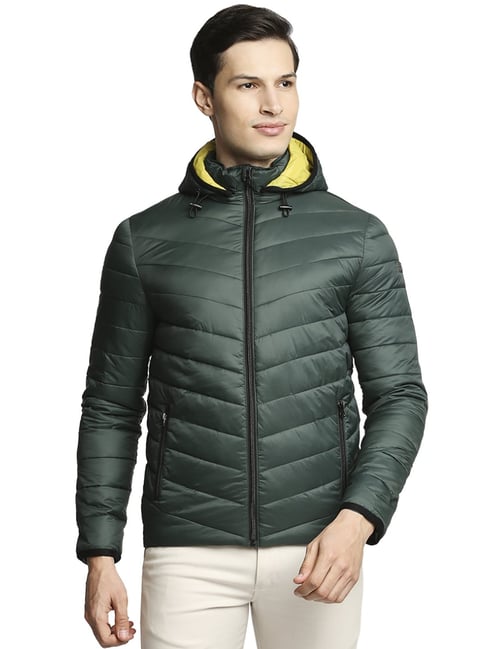 Buy Colorplus Green Tailored Fit Quilted Jackets for Mens Online