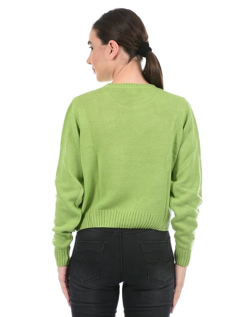 Lime green clearance sweater women's