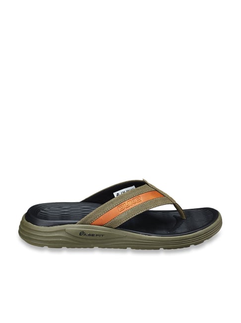 Duke Men's Olive Flip Flops-picture-11