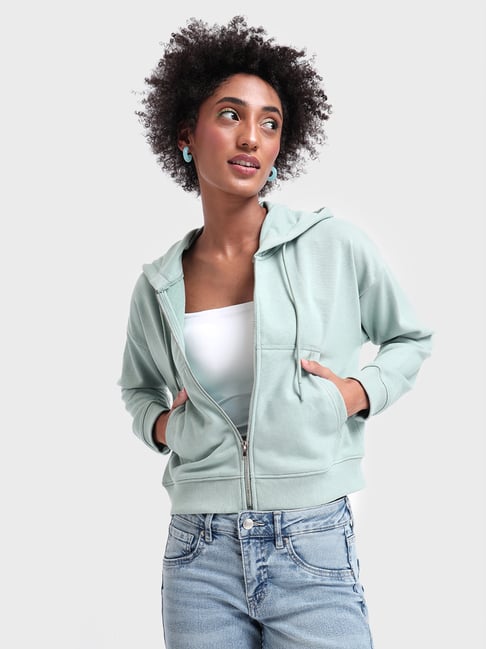 Buy Bewakoof Light Green Hoodie for Women's Online @ Tata CLiQ