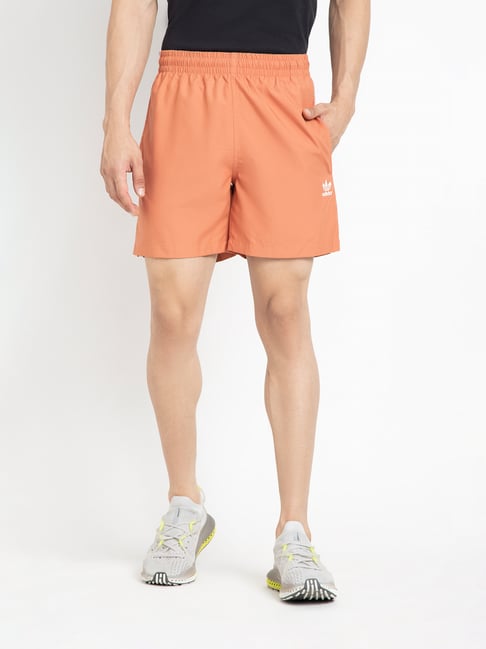 Adidas Originals Orange Striped Swim Shorts