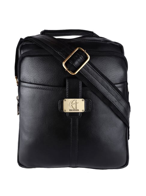 HiLEDER Black Solid Medium Cross Body Bag