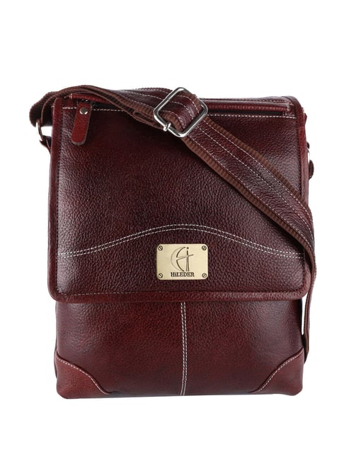 HiLEDER Brown Solid Medium Cross Body Bag