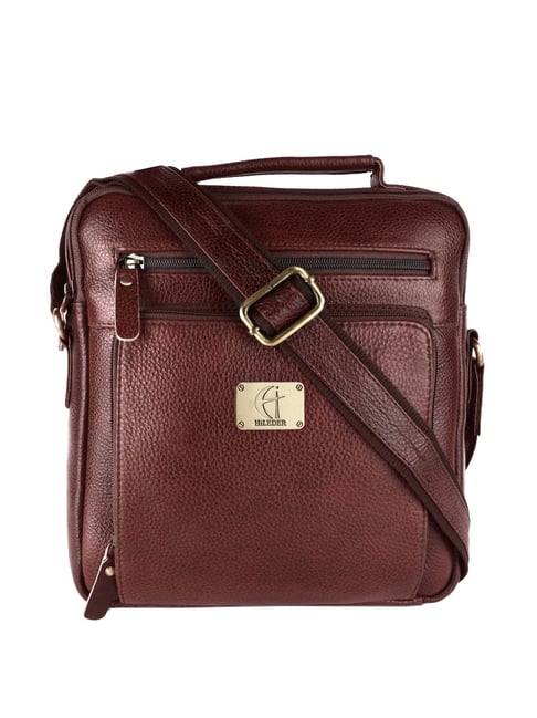 HiLEDER Brown Solid Medium Cross Body Bag