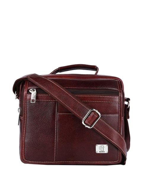 HiLEDER Brown Solid Medium Cross Body Bag