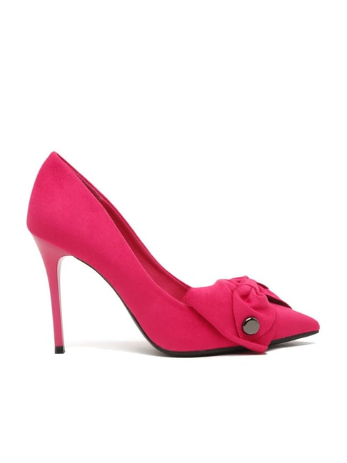 Buy online Women Pink Embellished Slip On Pumps from heels for Women by  Dollphin for ₹1269 at 64% off | 2024 Limeroad.com