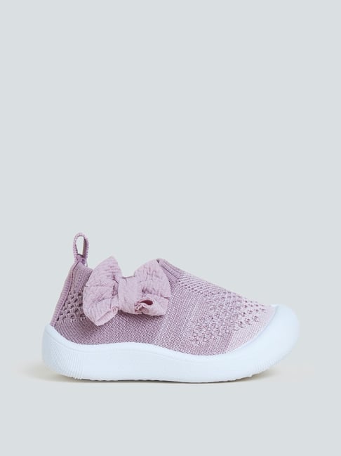 Yellow Kids by Westside Mauve Knitted Shoes