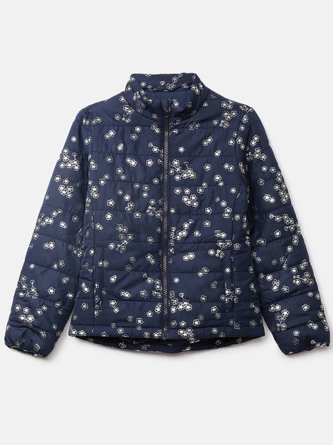 Buy United Colors of Benetton Kids Navy Floral Print Jacket for