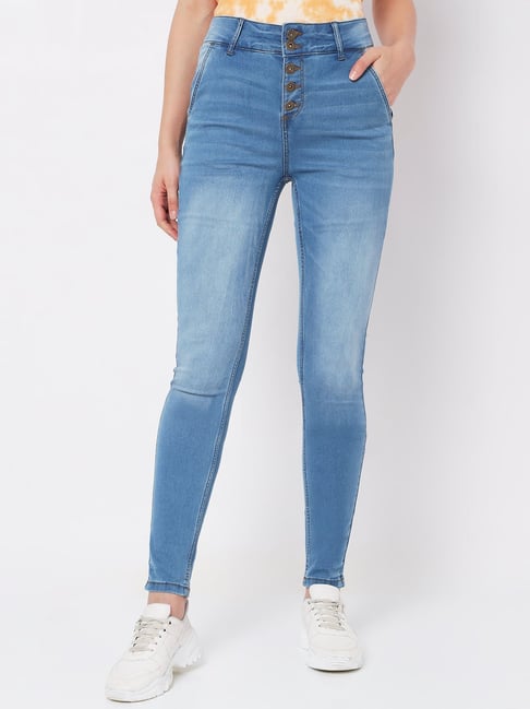 Vero Moda Light Blue Skinny Fit High Rise Jeans