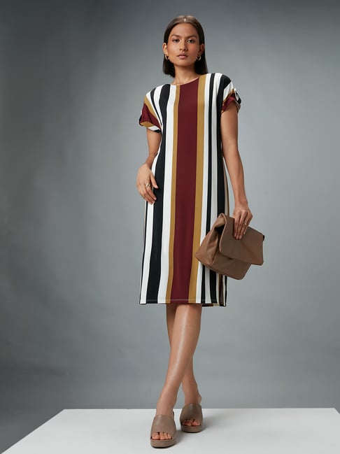 Wardrobe by Westside Multicolour Striped Dress Price in India