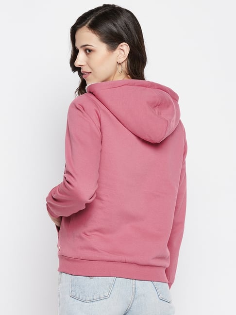 MADAME Pink Regular Fit Sweatshirt