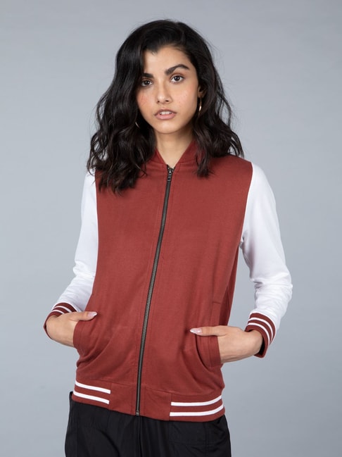 WMNS Smoke Rise Color Block Wool Varsity Jacket | Chicago City Sports-cokhiquangminh.vn