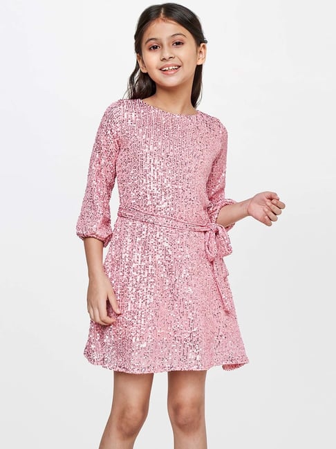 Buy Purple Sequin Detail Dress for Girls Online at KIDS ONLY | 158269402