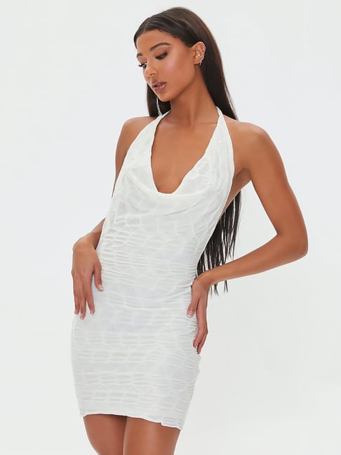 Summer Fashion Solid Off Shoulder Dress Women Package Hip Mini Bodycon  Dresses | Bodycon mini dress, White bodycon dress, Fashion