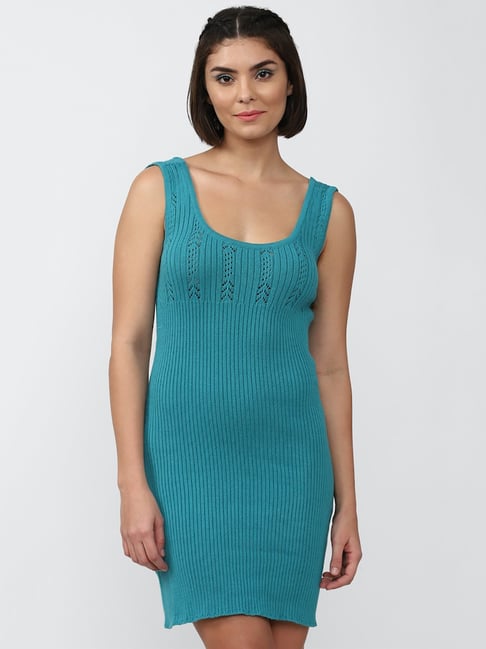 Forever 21 Blue Bodycon Cotton Dress Price in India