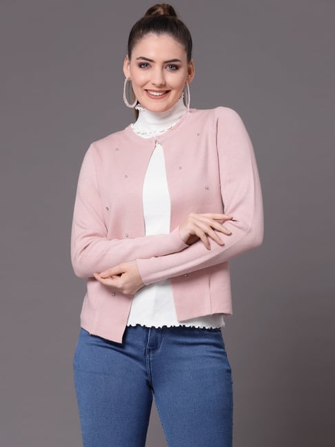 Buy Mafadeny Pink Embellished Shirt for Women Online @ Tata CLiQ