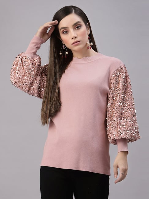 Buy Mafadeny Pink Embellished Shirt for Women Online @ Tata CLiQ