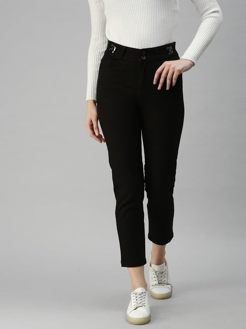 showoffff SHOWOFF Mom Fit Clean Look Black Jeans-picture-41