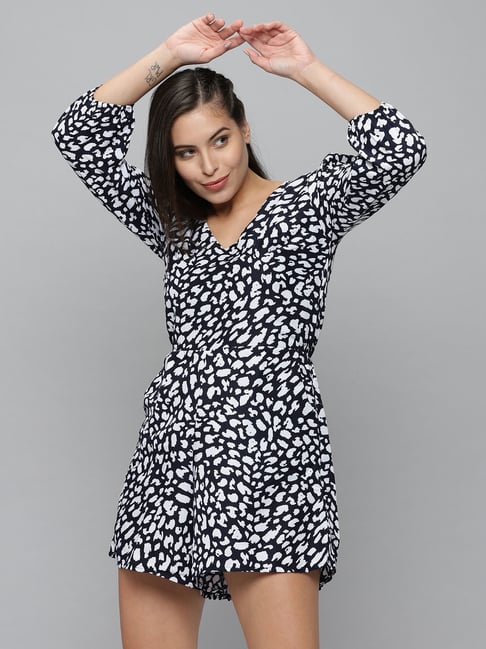 showoffff SHOWOFF Navy Printed Playsuit-picture-26